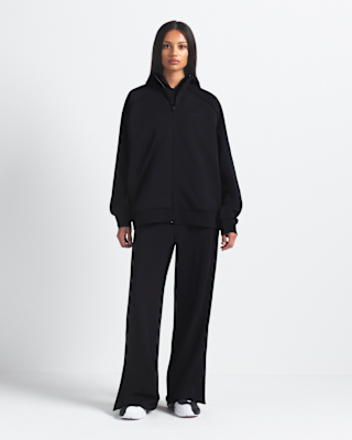 ジャケット・アウター Nike Tricot Track Jacket Black NikeSKIMS Matte Tricot Women's Oversized Full-Zip Track Jacket